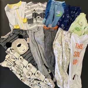 Baby Outfit Lot 0-3 Month Footies Sleep n' Play